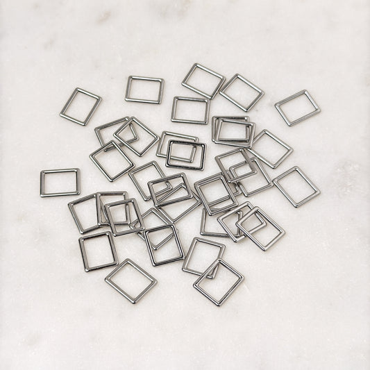 Ring (rectangle), silver, 10mm