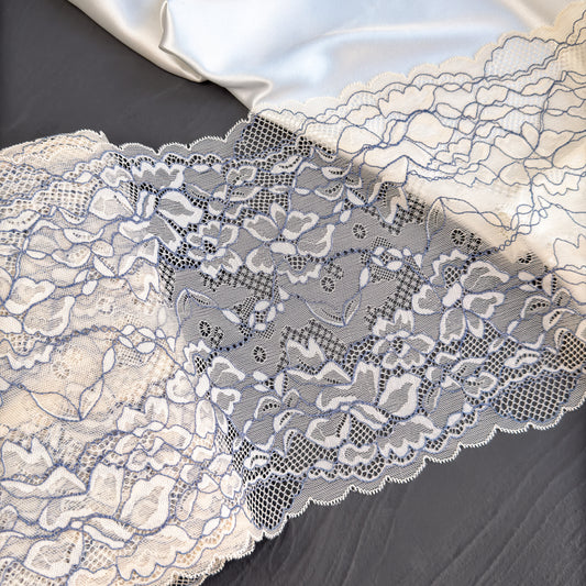 Elastic lace 22cm, champagne
