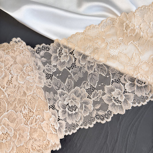 Elastic lace 19cm, beige (126)