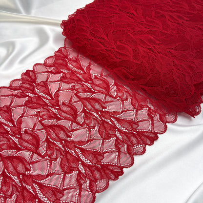 Elastic lace 24cm, dark red (101)