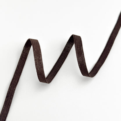 Narrow elastic k-195/6 6mm, chocolate brown (111)