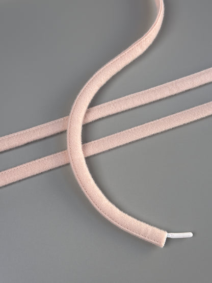 Plush underwire casing, silver peony (168), 10mm