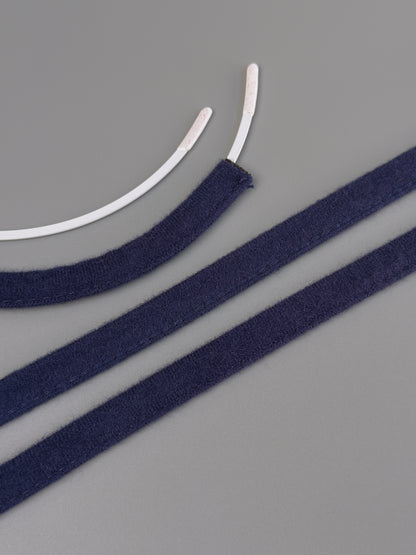 Plush underwire casing, dark blue (61), 10mm
