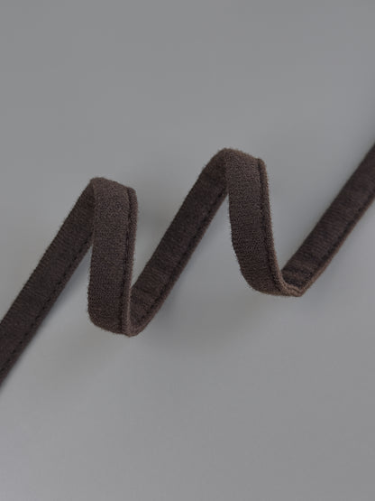 Plush underwire casing, chocolate brown (111), 10mm