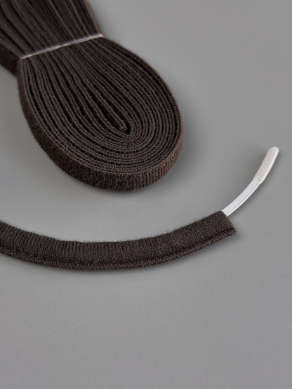 Plush underwire casing, chocolate brown (111), 10mm