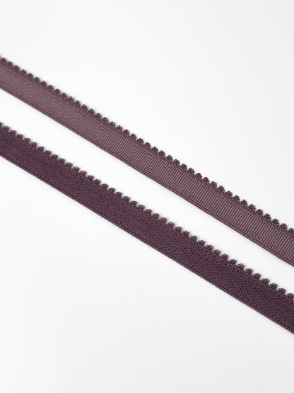 Scalloped underband elastic 635/11 11mm, dusty plum (1071)