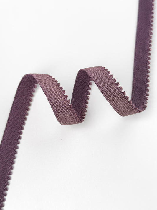 Scalloped underband elastic 635/11 11mm, dusty plum (1071)