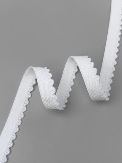 Scalloped underband elastic 605/12 12mm, white