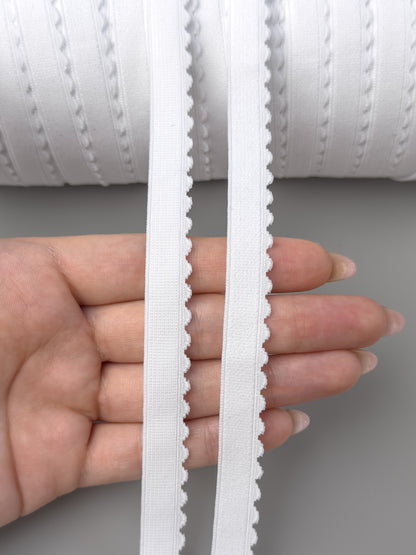 Scalloped underband elastic 605/12 12mm, white