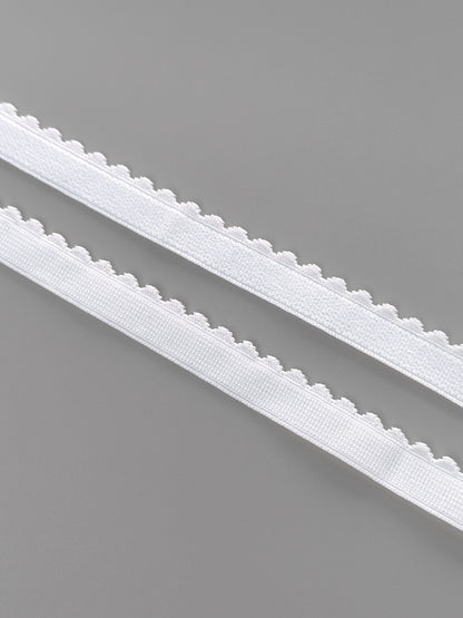 Scalloped underband elastic 605/12 12mm, white