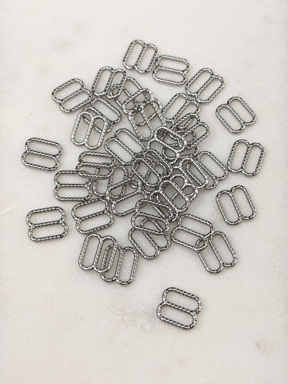 Regulador metálico (estriado), plateado, 10mm