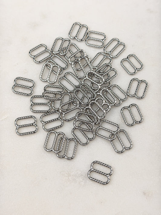 Regulador metálico (estriado), plateado, 10mm
