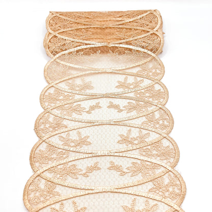 Embroidery lace 17cm, rose gold