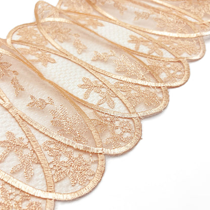 Embroidery lace 17cm, rose gold