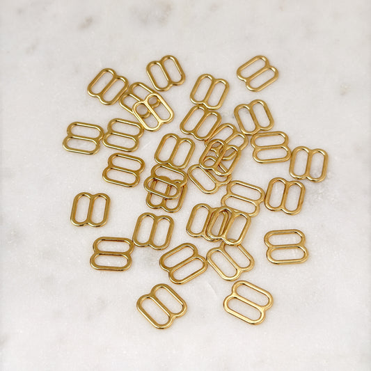 Slider, gold, 10mm