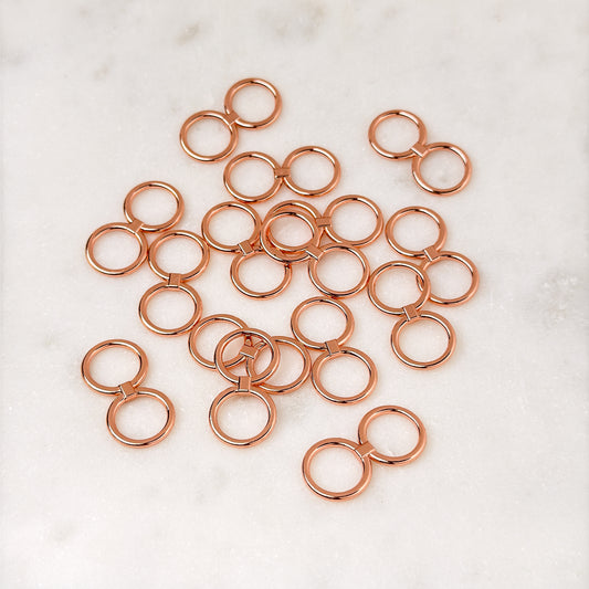 Ring (double ring), rose gold, 10mm