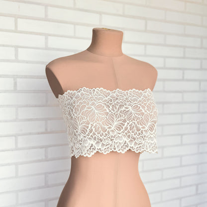 Elastic lace 20cm, milk, off white (4)