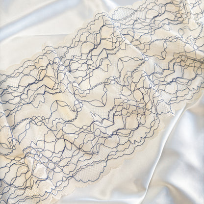 Elastic lace 22cm, champagne