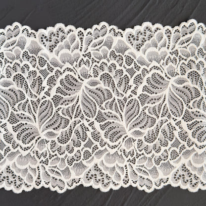 Elastic lace 20cm, milk, off white (4)