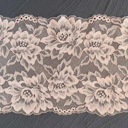 Elastic lace 21cm, silver peony (168)