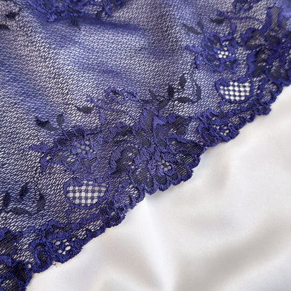Elastic lace 17cm, dark blue (61)