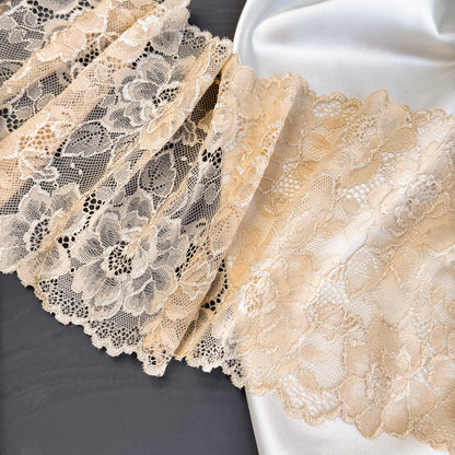 Encaje elástico 19 cm, beige (126)