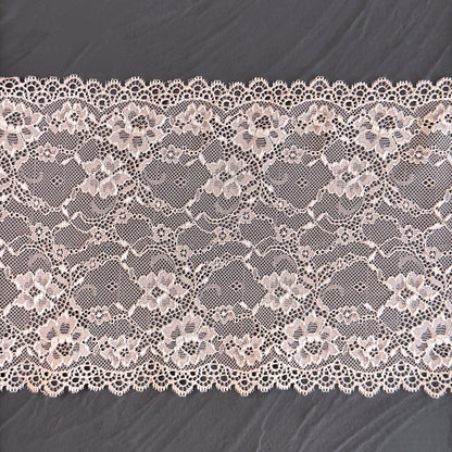 Elastic lace 18cm, silver peony (168)