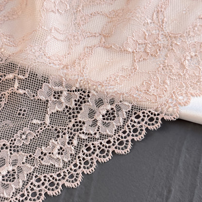 Elastic lace 18cm, silver peony (168)