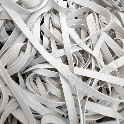 Rubber swimwear elastic tape 6mm, white