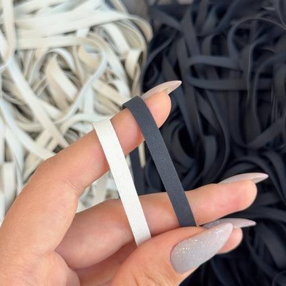 Rubber swimwear elastic tape 6mm, black