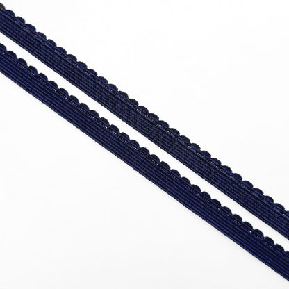 Decorative picot elastic k-191/9 9mm, dark blue (61)