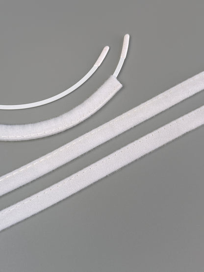 Plush underwire casing, milk, off white (4), 10mm