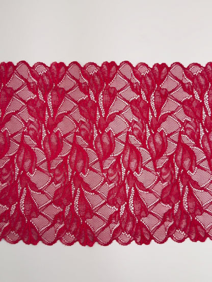 Elastic lace 24cm, dark red (101)