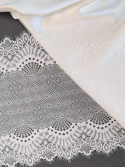 Elastic lace 23cm, milk, off white (4)