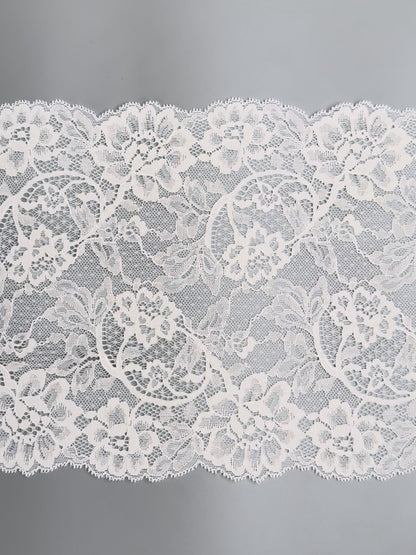 Elastic lace 24cm, milk, off white (4)