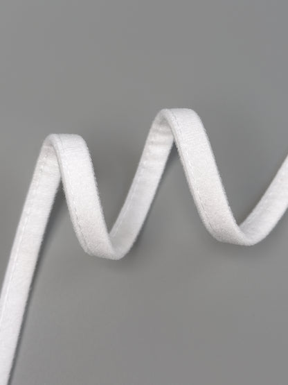 Plush underwire casing, white, 10mm