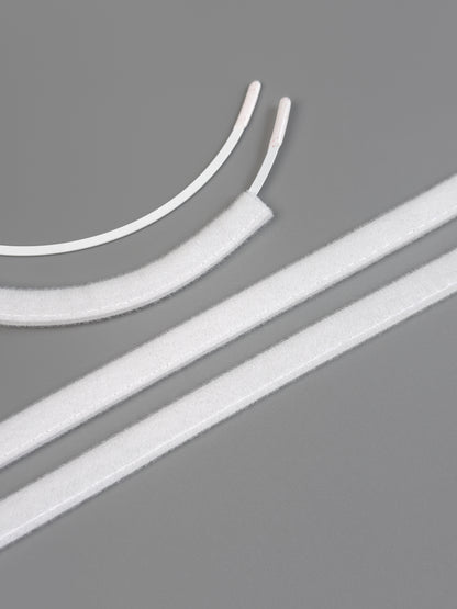 Plush underwire casing, white, 10mm